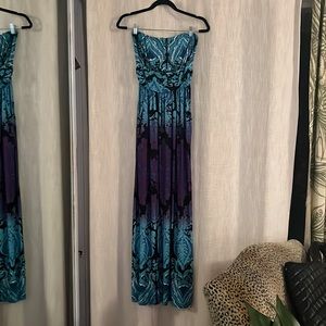 Strapless maxi sundress